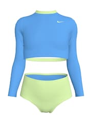 Nike Blue Long Sleeve Bikini Set - Image 1 of 3