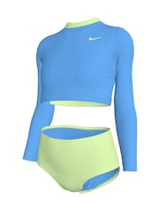 Nike Blue Long Sleeve Bikini Set - Image 3 of 3