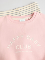 Pink/ Grey Slogan Stripe Sweater and Leggings Set - Image 11 of 17
