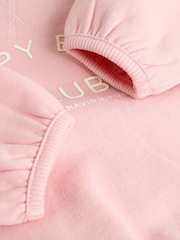 Pink/ Grey Slogan Stripe Sweater and Leggings Set - Image 12 of 17