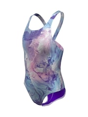 Nike Purple Tie Dye Print Fastback Swimsuit - Image 3 of 3