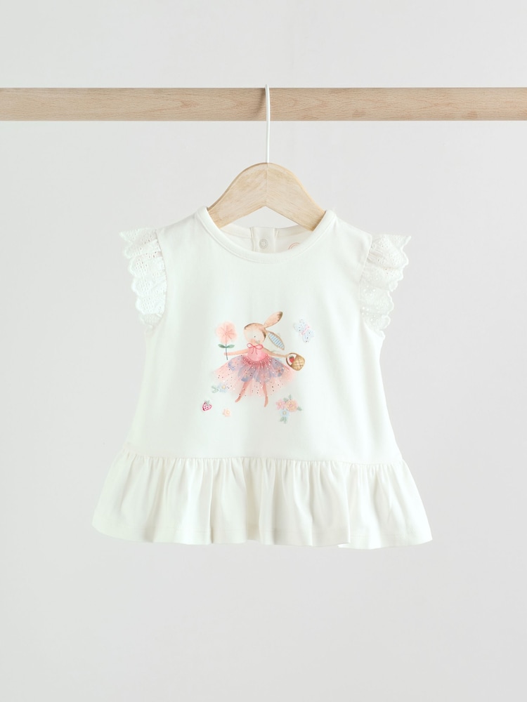Pink/White Fairy Mouse Baby Short Sleeve Top and Legging 2 Piece Set - Image 2 of 12