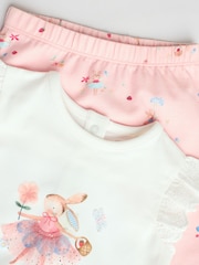 Pink/White Fairy Mouse Baby Short Sleeve Top and Legging 2 Piece Set - Image 8 of 12