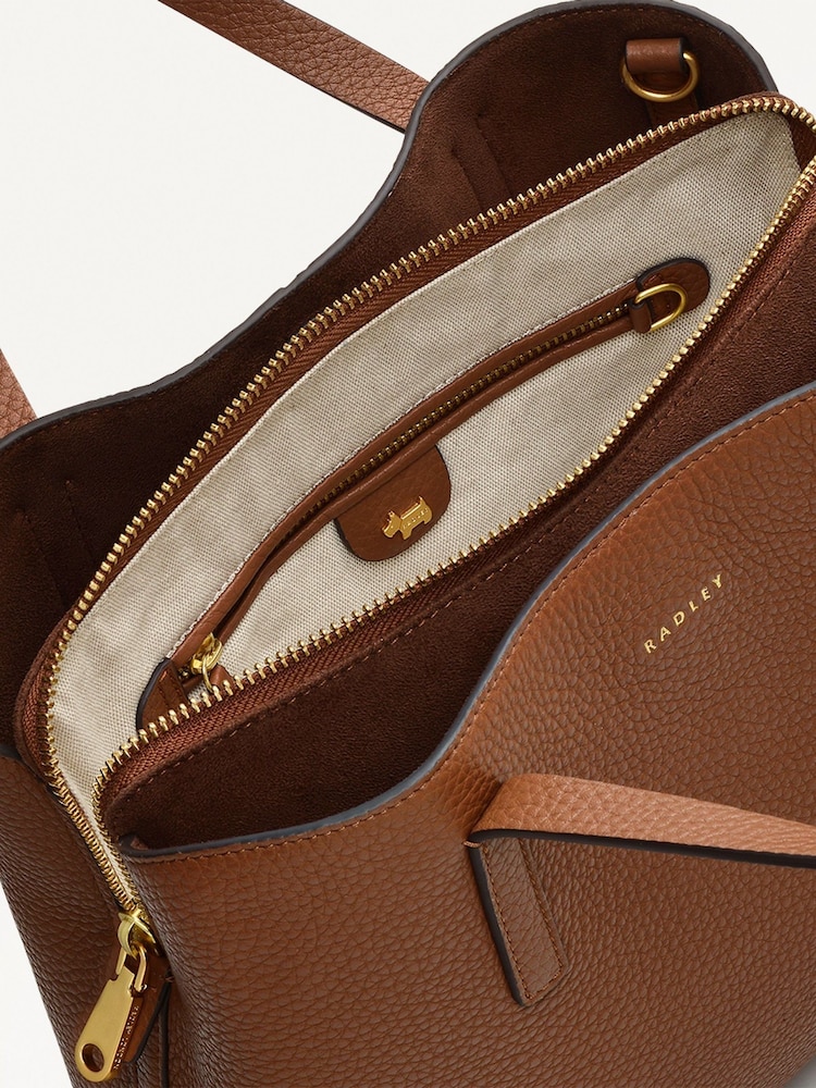 Radley Medium Dukes Place Icon Zip Top Grab Brown Bag - Image 4 of 4 Radley Medium Dukes Place Icon Zip Top Grab Brown Bag - Image 4 of 4