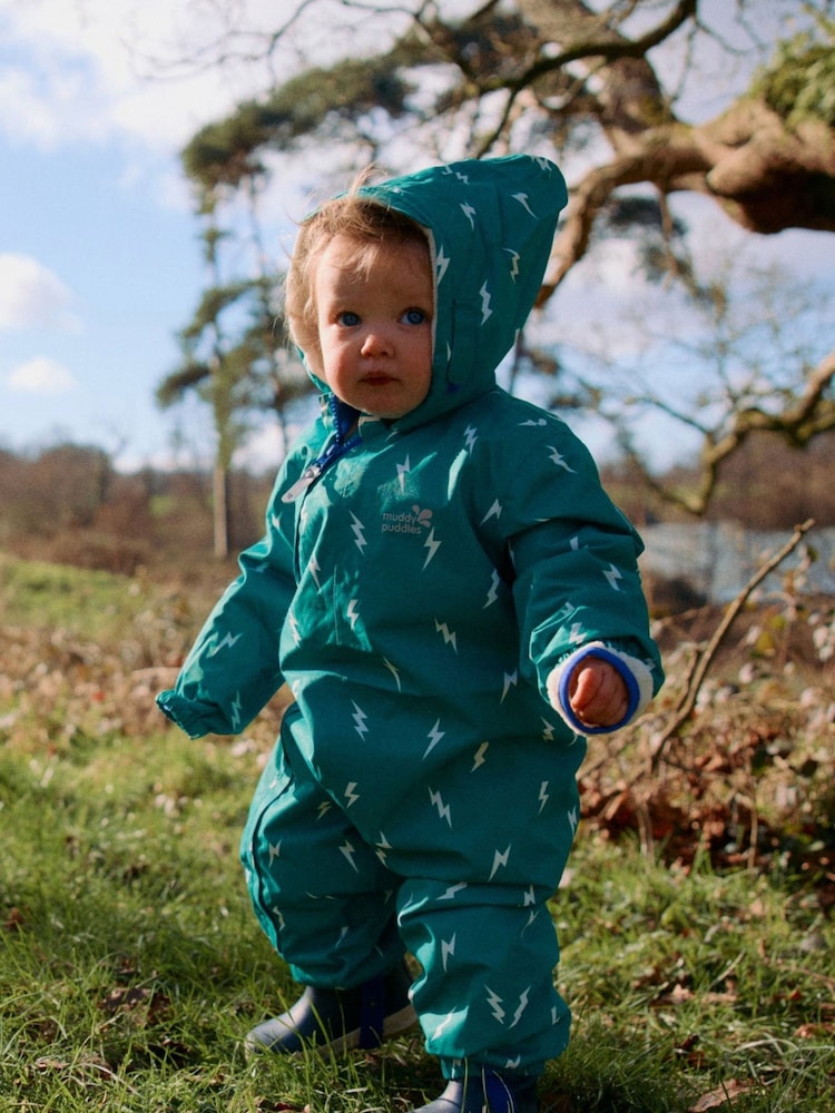 Muddy Puddles Green Bolt Muddy Puddles Waterproof 3 in 1 Puddlesuit - Image 1 of 5