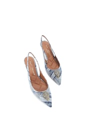 Kurt Geiger London Belgravia Eagle Sling Back Shoes - Image 2 of 5
