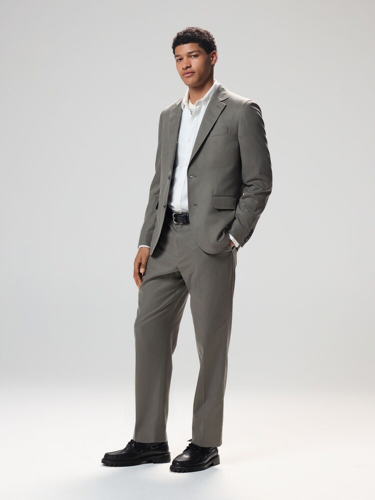 Green Slim Fit TENCEL™ Suit Trousers - Image 2 of 11