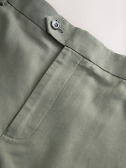 Green Slim Fit TENCEL™ Suit Trousers - Image 8 of 11