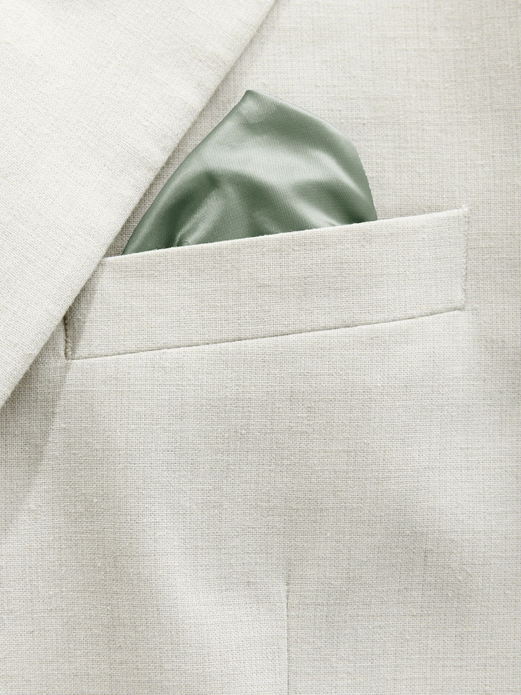 écru - Veste de costume en lin texturé - Image 9 of 10