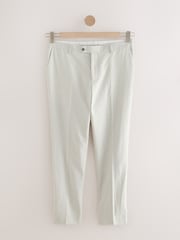 Ecru Tailored Fit Linen Texture Suit Trousers - Image 6 of 11