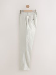 Ecru Tailored Fit Linen Texture Suit Trousers - Image 7 of 11