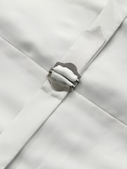 Ecru - Vestă de costum din in texturat - Imaginea 7 din 7