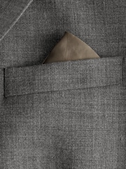 Gris - Chaqueta de traje entallada en mezcla de lino italiano de Nova Fides - Imagen 10 de 10