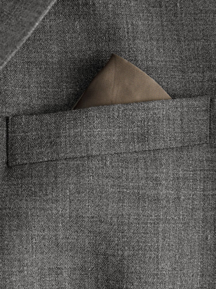 Gris - Chaqueta de traje entallada en mezcla de lino italiano de Nova Fides - Imagen 10 de 10