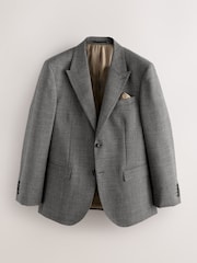 Gris - Chaqueta de traje entallada en mezcla de lino italiano de Nova Fides - Imagen 6 de 10