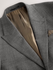 Gris - Chaqueta de traje entallada en mezcla de lino italiano de Nova Fides - Imagen 8 de 10