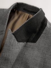 Gris - Chaqueta de traje entallada en mezcla de lino italiano de Nova Fides - Imagen 9 de 10