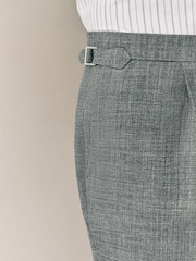 Cinza - Slim Fit Nova Fides Italian Linen Blend Fabric Suit Trousers - Imagem 4 de 5