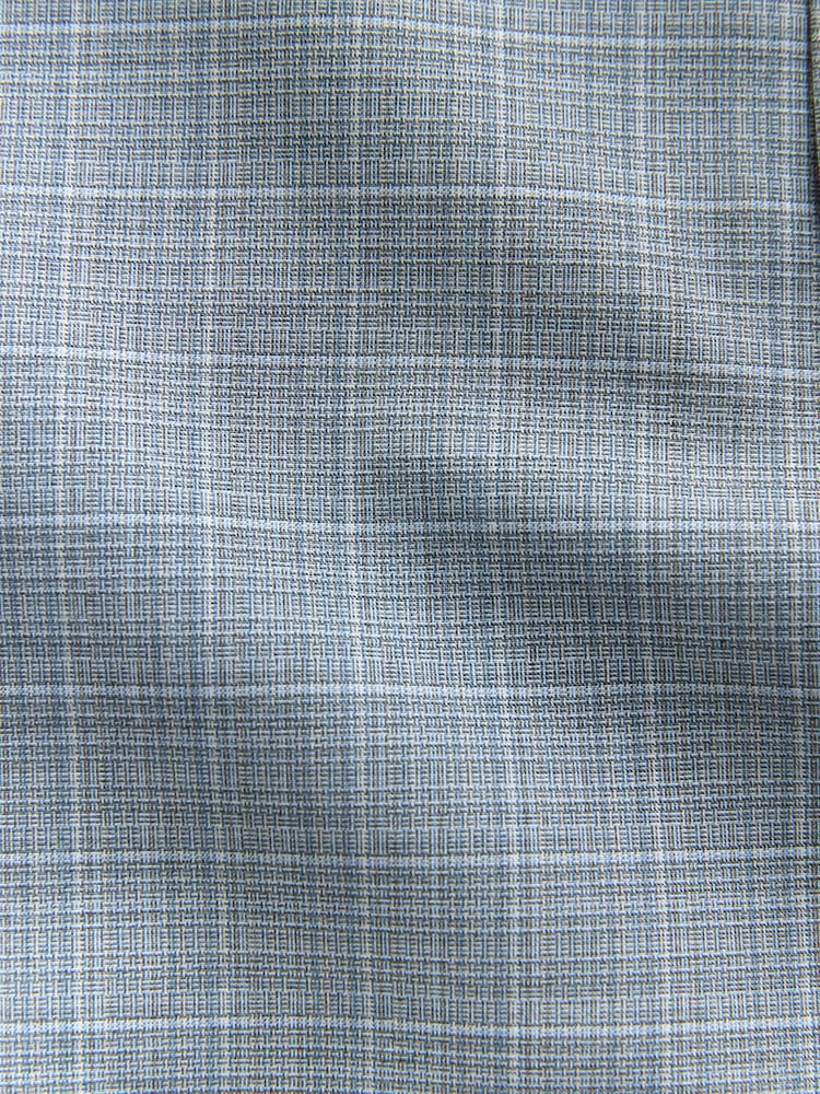 Light Blue Double Breasted Check Suit Jacket - Image 9 of 10