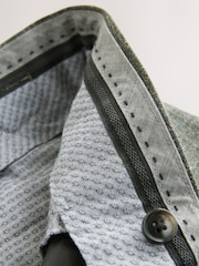 Green Slim Fit Nova Fides Italian Linen Blend Fabric Suit Trousers - Image 13 of 14