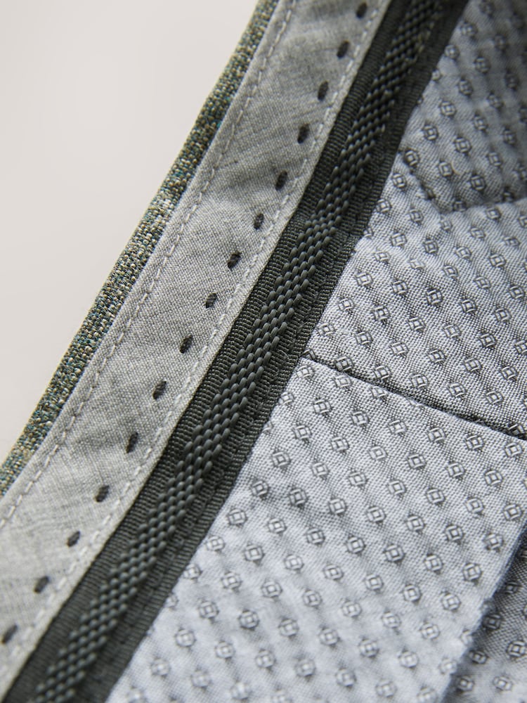 Green Slim Fit Nova Fides Italian Linen Blend Fabric Suit Trousers - Image 14 of 14