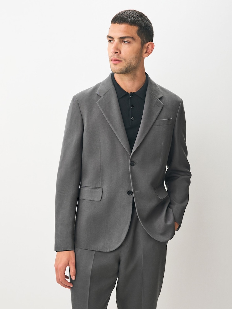 Серый - Relaxed Fit Lyocell Suit Jacket - Изображение 1 из 10