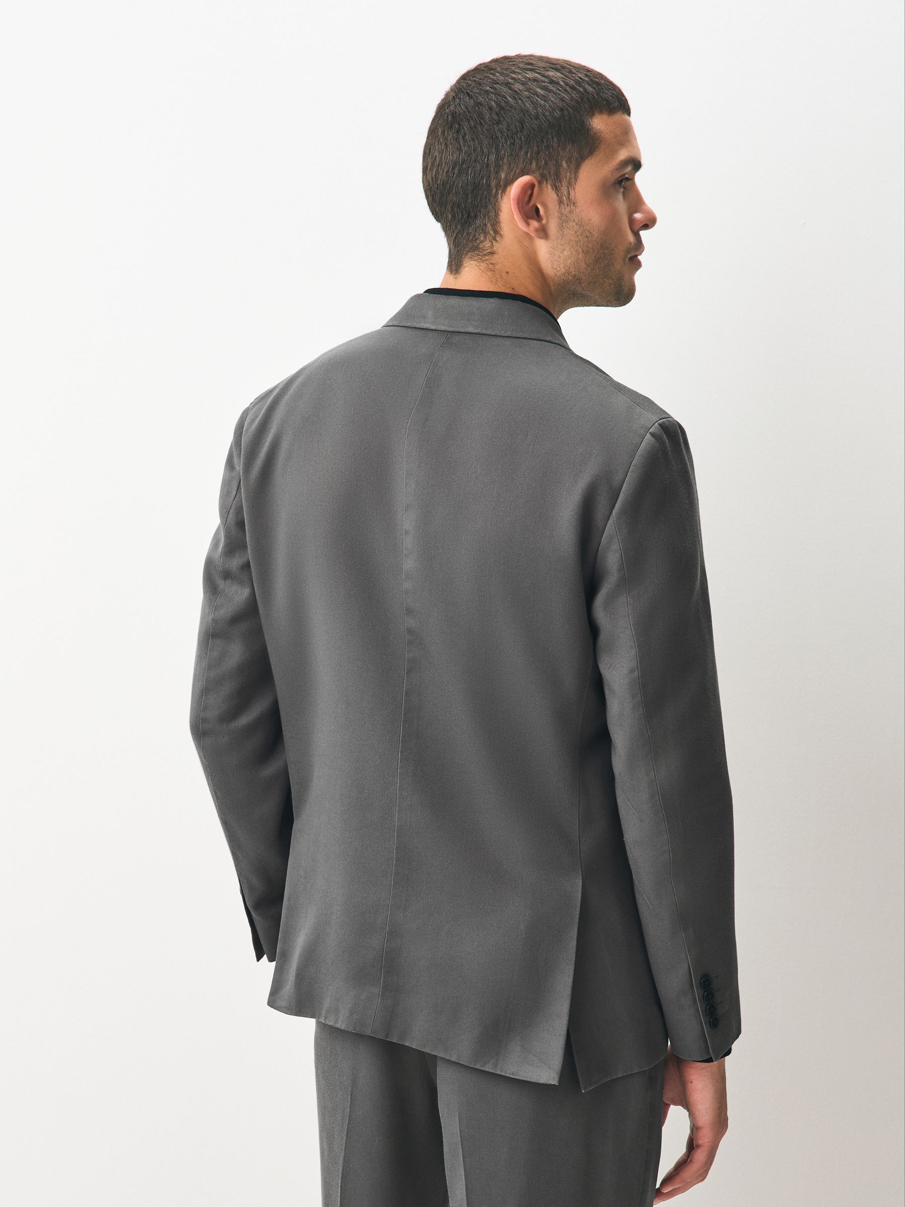 Buy Grey Relaxed Fit Lyocell Suit Jacket from Next USA