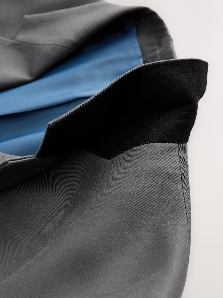 Grey Relaxed Fit Lyocell Suit Jacket - Image 8 of 10