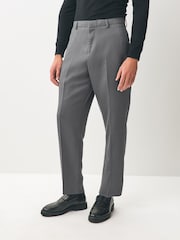 Grey Relaxed Fit Suit Lyocell Suit Trousers - Image 1 of 9
