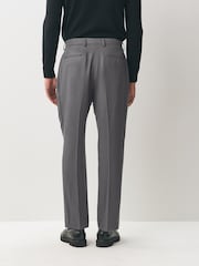 Grey Relaxed Fit Suit Lyocell Suit Trousers - Image 3 of 9