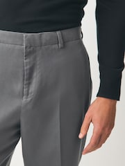Grey Relaxed Fit Suit Lyocell Suit Trousers - Image 4 of 9