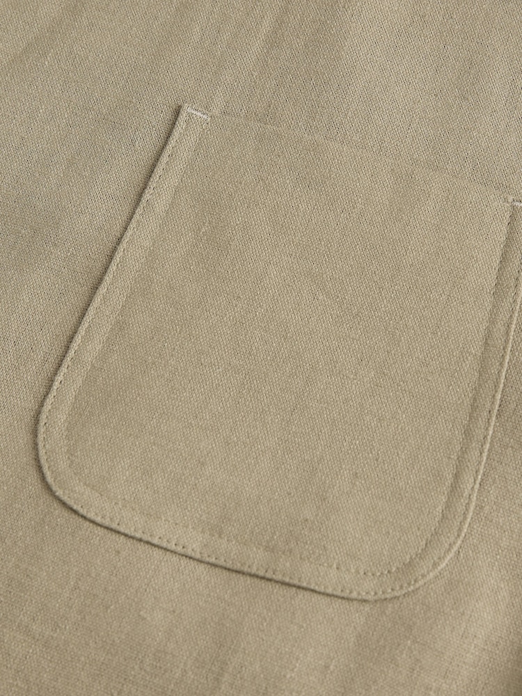 Green Relaxed Fit Linen Blend Suit Jacket - Image 10 of 10