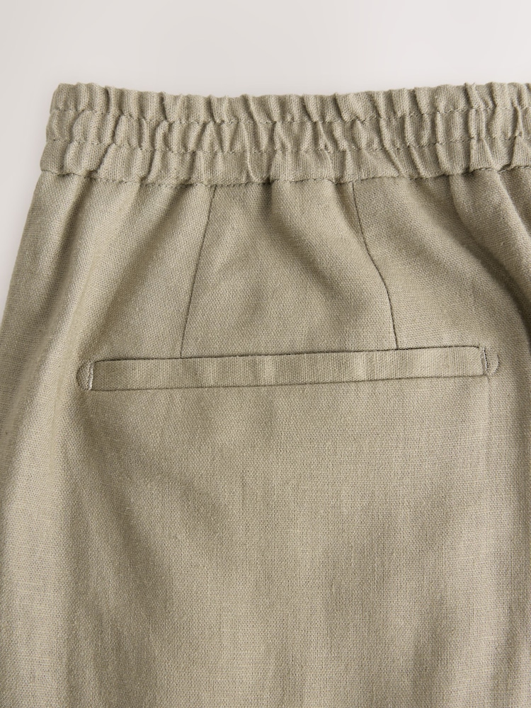 Verde - Relaxed Fit Linen Suit Trousers - Imagen 10 de 10