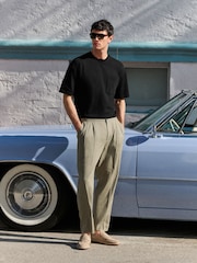 Verde - Relaxed Fit Linen Suit Trousers - Imagen 3 de 10