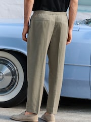 Verde - Relaxed Fit Linen Suit Trousers - Imagen 4 de 10