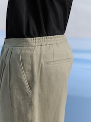 Verde - Relaxed Fit Linen Suit Trousers - Imagen 6 de 10