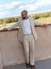 Neutro - Relaxed Fit Textured Stripe Suit Trousers - Imagem 2 de 9