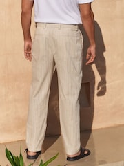 Neutro - Relaxed Fit Textured Stripe Suit Trousers - Imagem 3 de 9