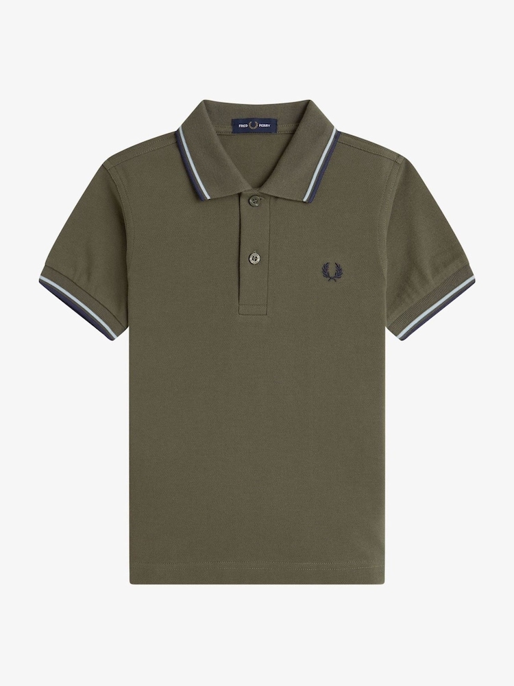 Детская рубашка поло с контрастной отделкой Fred Perry - Изображение 1 из 3