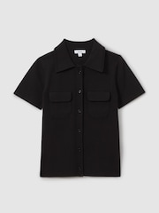 Черный - Поло из трикотажа Reiss Mimo - Image 2 of 5