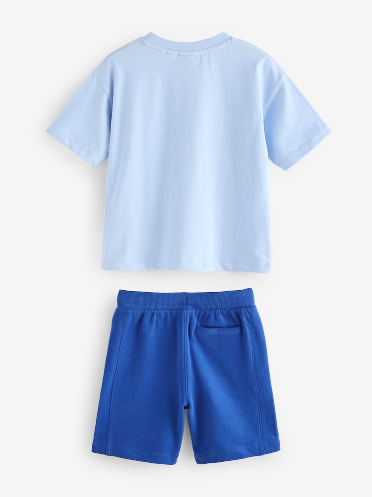 Baker by Ted Baker Oversized 100% Cotton T-Shirt And Shorts Set - Image 9 of 13