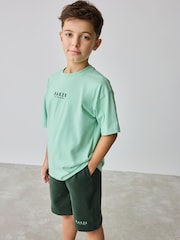 Baker by Ted Baker Oversized 100% Cotton T-Shirt And Shorts Set - Image 2 of 11