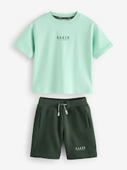 Baker by Ted Baker Oversized 100% Cotton T-Shirt And Shorts Set - Image 6 of 11