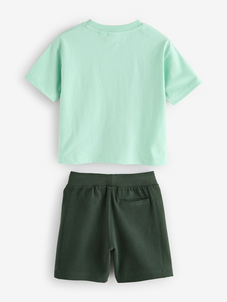 Baker by Ted Baker Oversized 100% Cotton T-Shirt And Shorts Set - Image 7 of 11