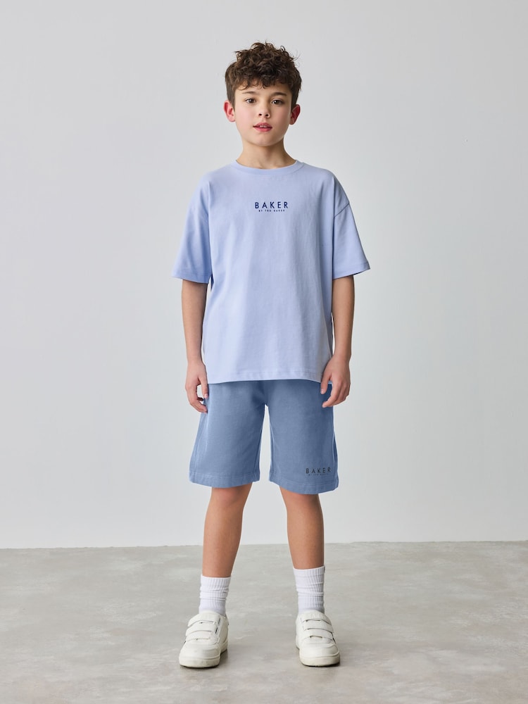 Baker by Ted Baker Oversized 100% Cotton T-Shirt And Shorts Set - Image 1 of 13