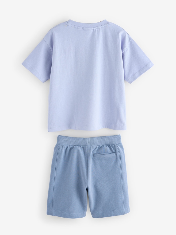 Baker by Ted Baker Oversized 100% Cotton T-Shirt And Shorts Set - Image 9 of 13
