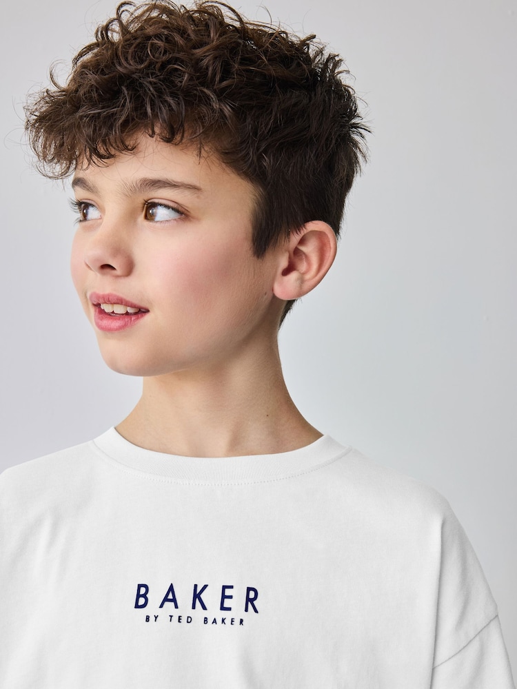 Baker by Ted Baker Oversized 100% Cotton T-Shirt And Shorts Set - Image 4 of 11