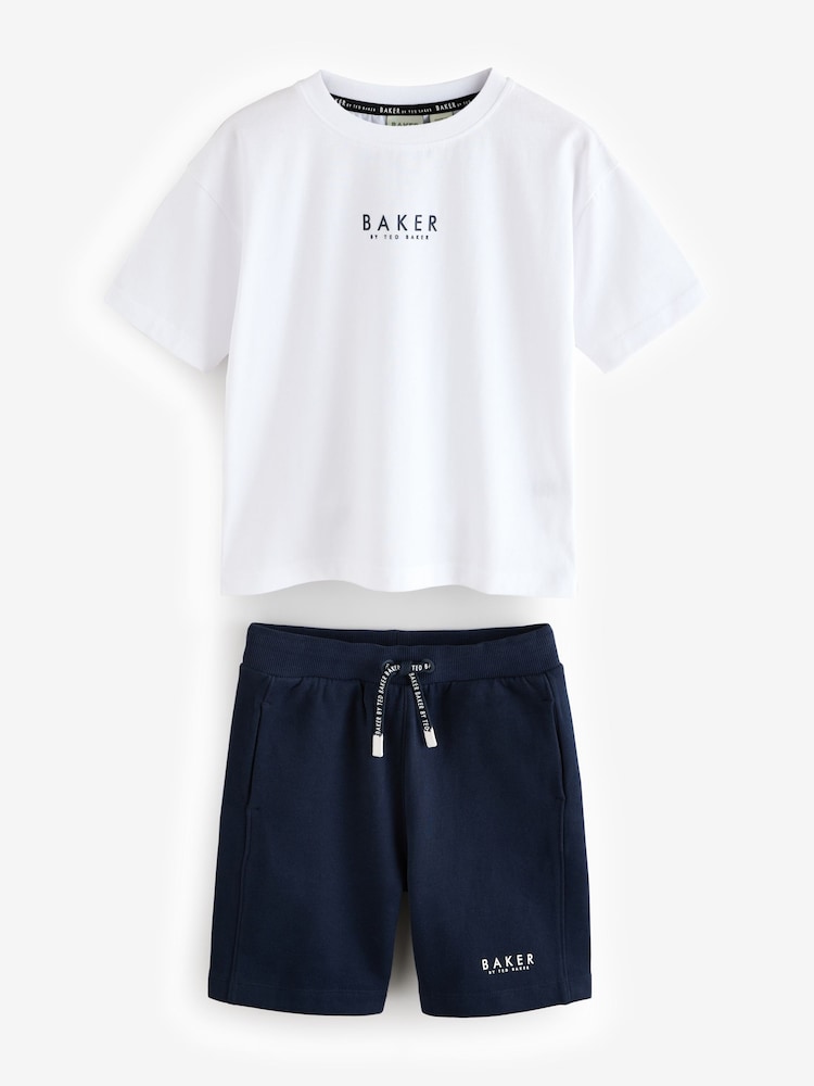 Baker by Ted Baker Oversized 100% Cotton T-Shirt And Shorts Set - Image 6 of 11