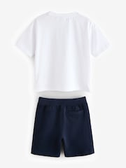Baker by Ted Baker Oversized 100% Cotton T-Shirt And Shorts Set - Image 7 of 11