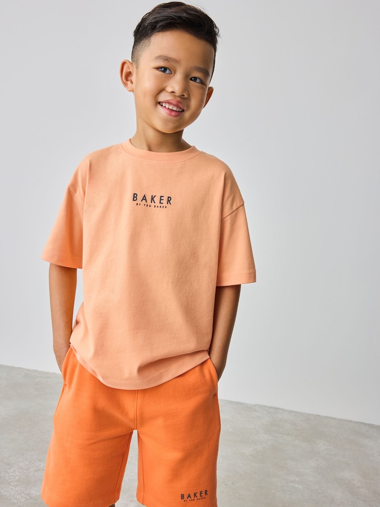 Baker by Ted Baker Oversized 100% Cotton T-Shirt And Shorts Set - Image 4 of 13